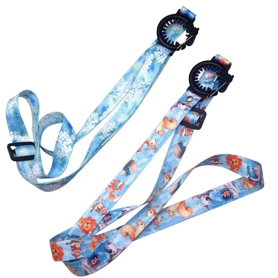 2022 New Design Colorful Sublimation Printing Strap Custom Portable Drink Water Bottle Wine Beer Glass Holder Neck Lanyards