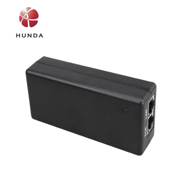 Desktop PoE Injector Power Supply Over Network Adaptor 802.3af 48V 24W 0.5A for Security IP Cameras IP Phones, 10/100/1000Mbps
