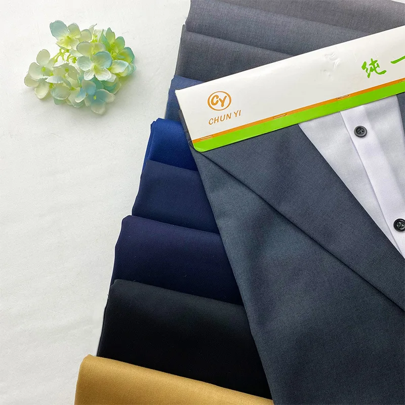 026-75# Hot sale woven arab fabric thobe cheap TR fabric polyester viscose  for suiting fabric