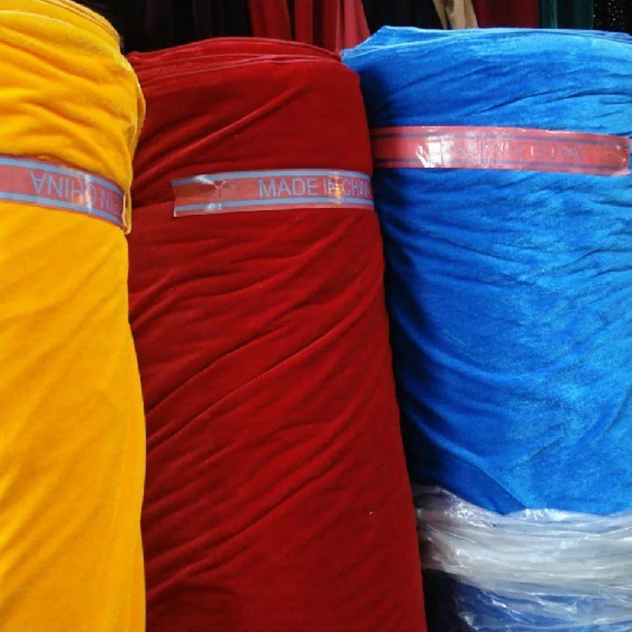 wholesale price per roll pano de fundo de veludo table cover velvet solid color curtain usage backdrop velvet fabric