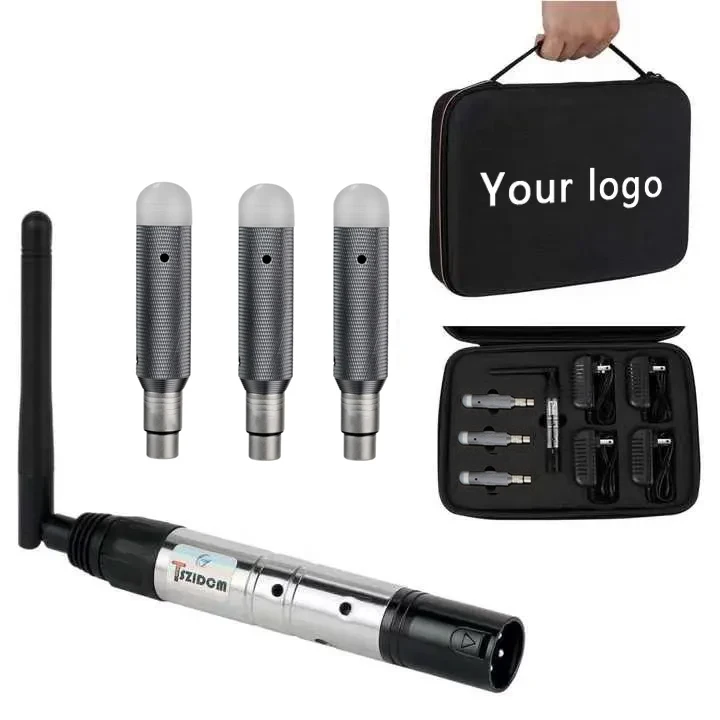 3+1 Rechargeable battery wireless DMX512 transceiver, DMX signal transmitter, wireless signal transmission