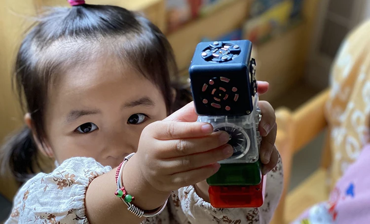 Kid Coding Block Creative Educational Game Programmable Magnetic Building Block Robotic Kit Robot Toy For Brain Development