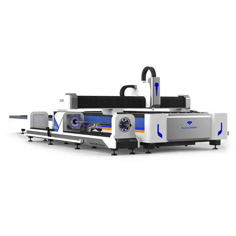 2kw 4kw 6kw  sheet metal fiber laser pipe plate cutting machine with exchange table