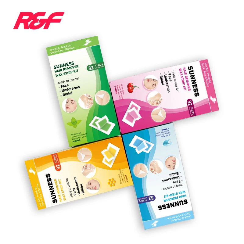 Wax Strip for Arms Legs Underarm Hair Eyebrow Bikini and Brazilian Hair Removal Contains waxing strip Green 32 Strips