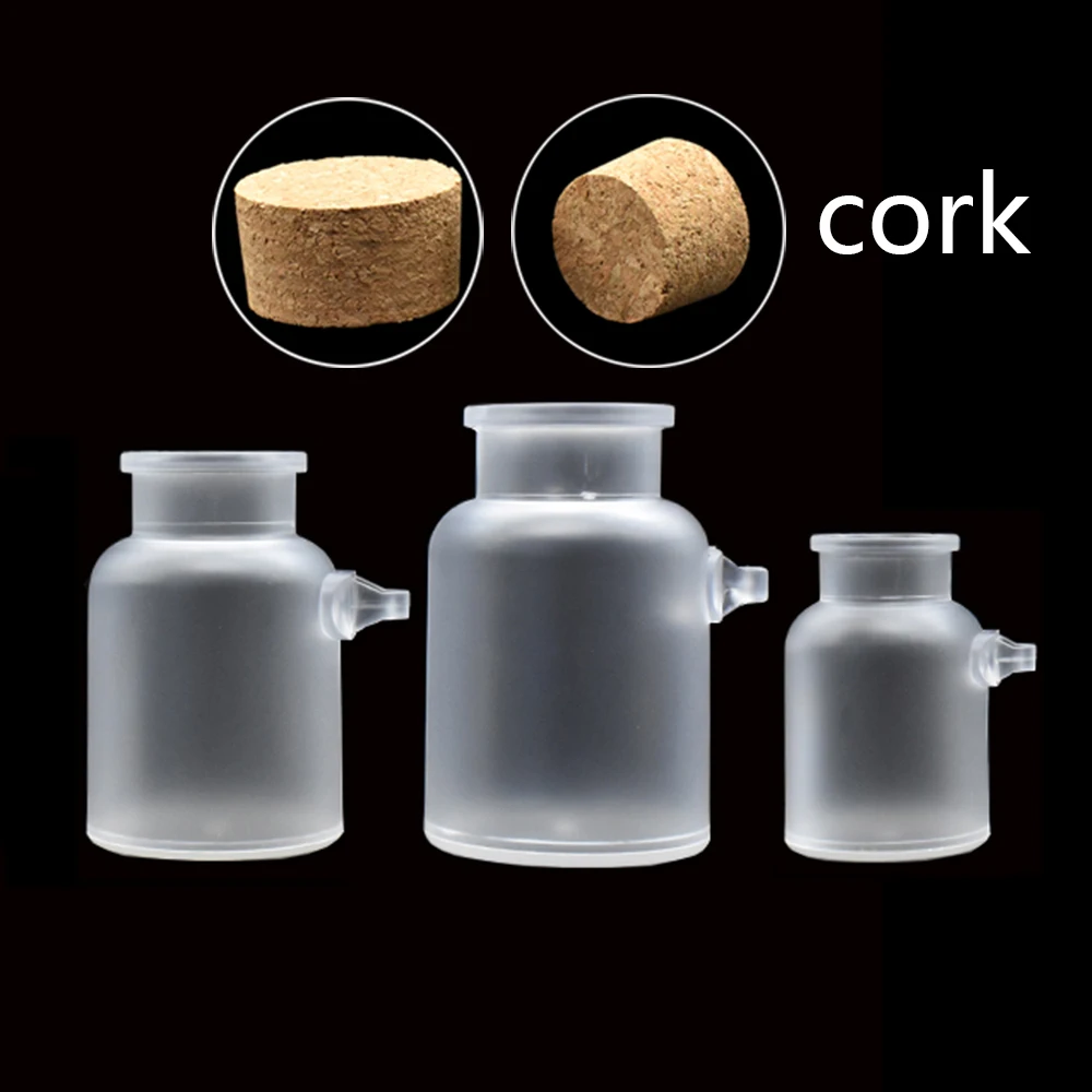 Durable 100ml 200ml 300ml plastic bath salt bottle matt clear ABS cosmetic packaging with wooden spoon cork in stock