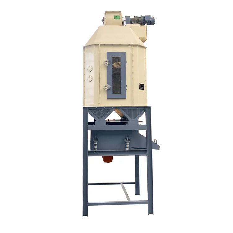 Complete set farm animal feed pelletizing machine production line with grinding mixing pellet mill cooler packaging