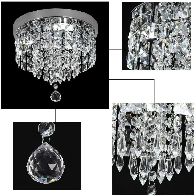 Classic Designer Room Decoration Circle Home Ceiling Luxury Crystal