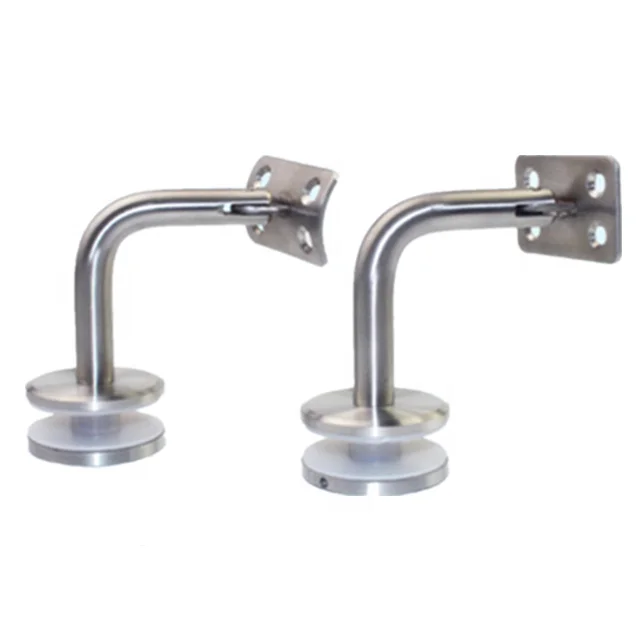 Stainless Steel Stairs Balustrades Handrails Fitting Elbow Support Glass Clamp Bracket Stairs Holder Stair Railing Bracket