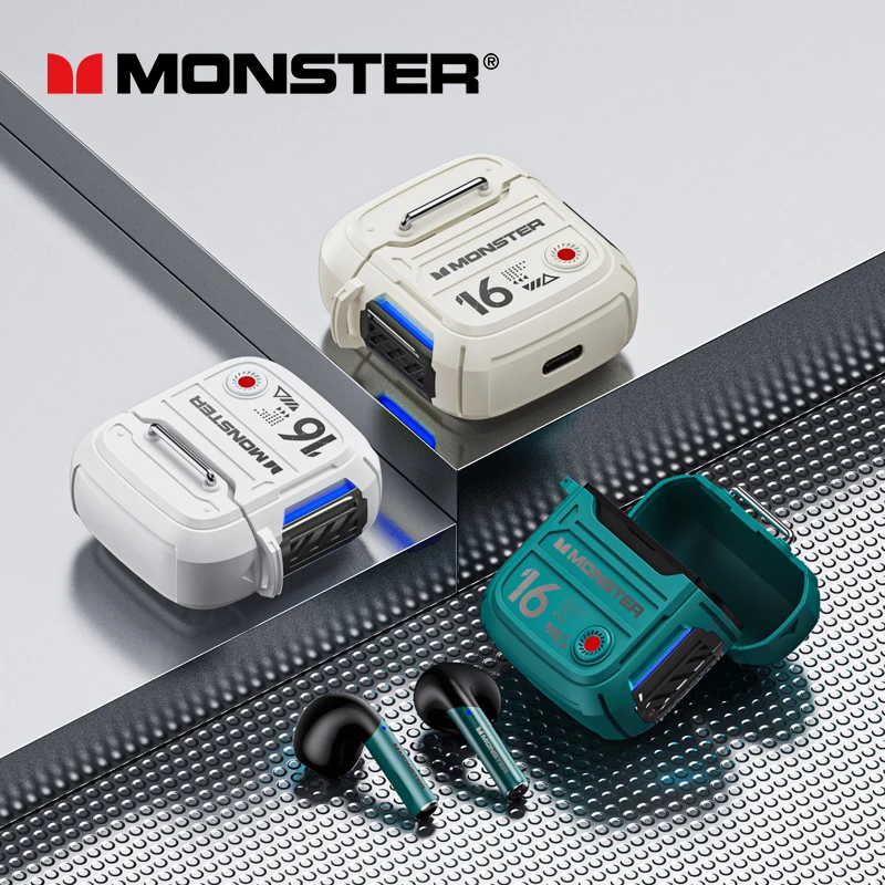 Беспроводные наушники Monster XKT16 Bluetooth 5,2 Игровые гарнитуры блютуз с микрофоном шумоподавление