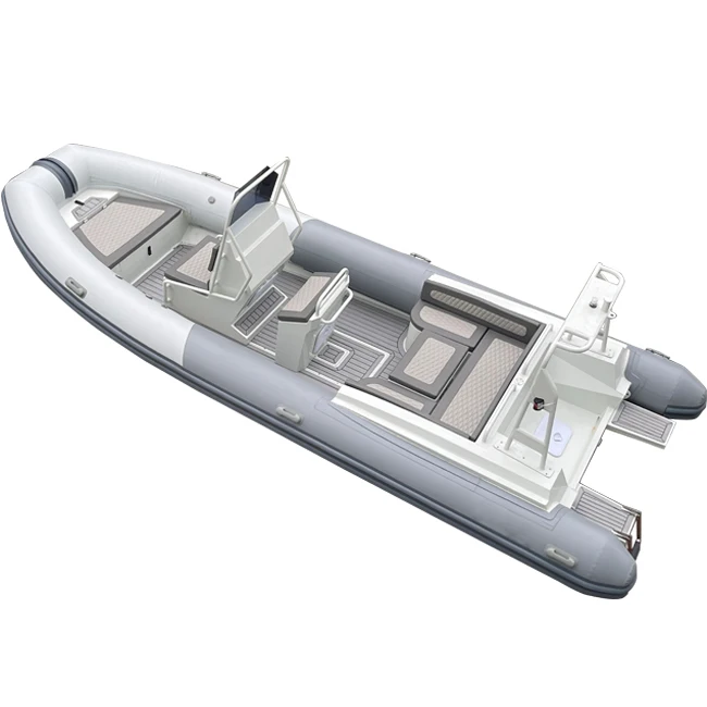 Luxury 21ft Rhib 640 High Speed  Aluminum RIB Double Hull Hypalon/PVC Inflatable Boats