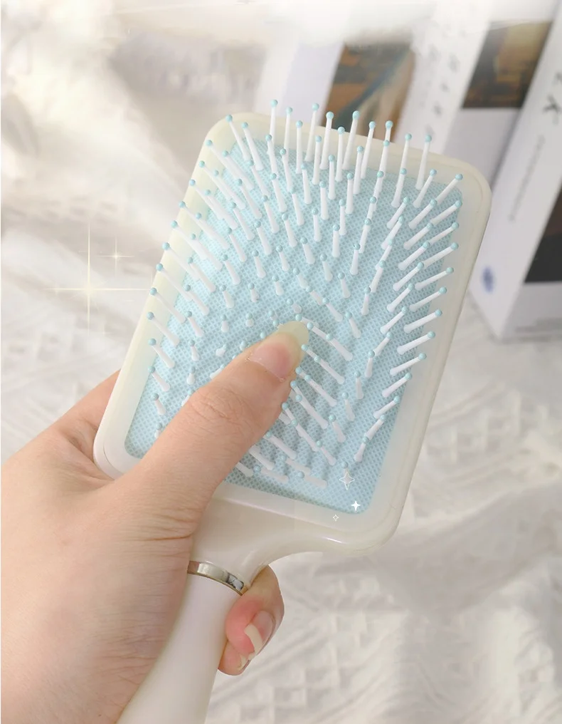 2024 Girl Hair Comb Scalp Massager Cushion Teasing Airbag Massage Paddle Detangling Hair Brush With Hair Brush For Women Girl