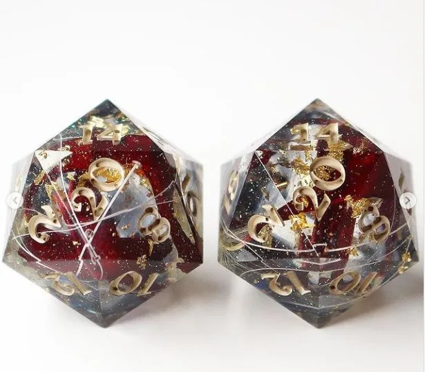 Настольная игра игровой коллектор персонализированный драгоценный камень полимерные ремесла игрок игральных костей с высококлассным клиентом доволен ручной