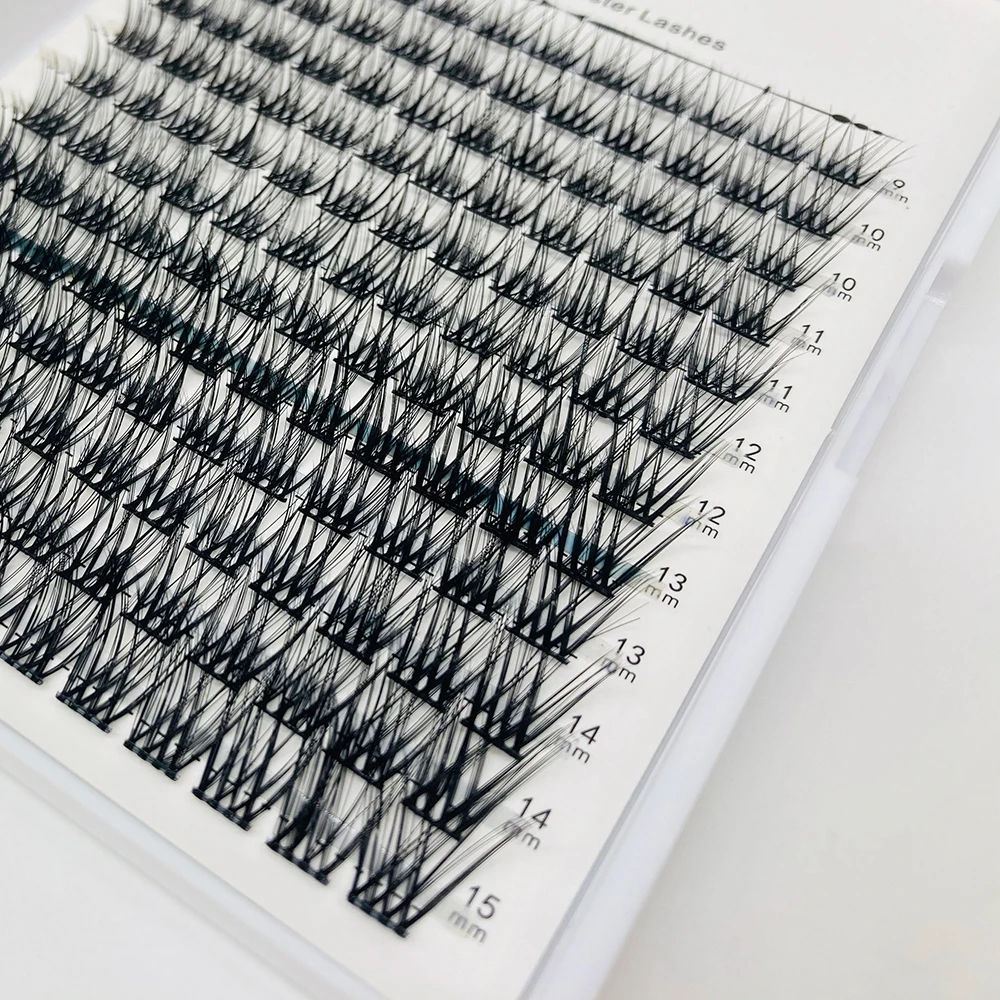 Custom Adhesive Glue Eyelash Extension Kit Cluster Glue Private Label 144Pcs DIY Eyelash Extension Kit with Clusters