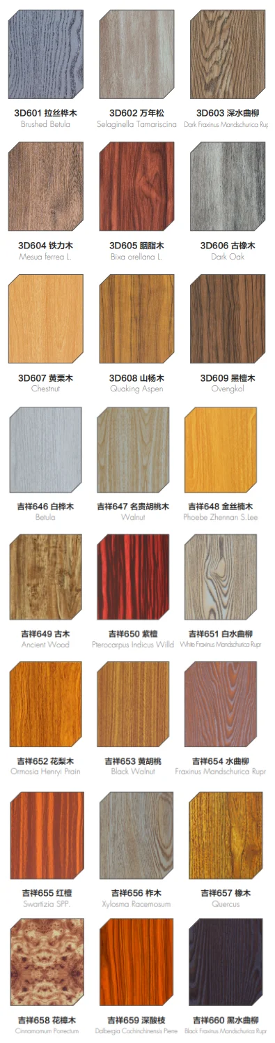 Wood Grain PVDF/PEVE Coated Exterior Wall Clad Grain Aluminum Composite Panel Wooden