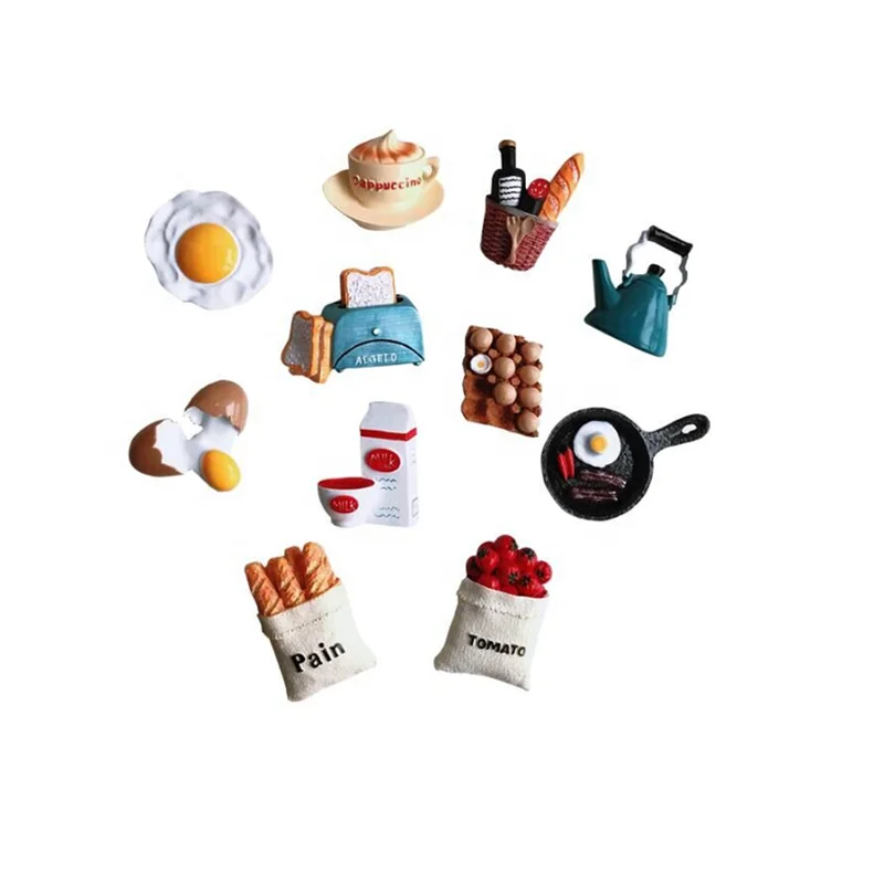 Fast Food Meat Cheat Hamburger Burger Resin 3d Fridge Magnet