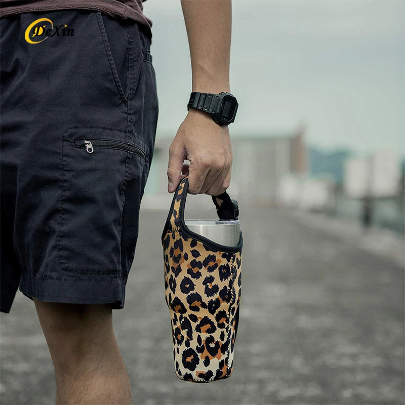 Custom Printing Neoprene Ice Coffee Sleeve Waterproof Insulator Cup Sleeve Reusable Cooler Bag Cold Drinks Insulated Cupsleeve