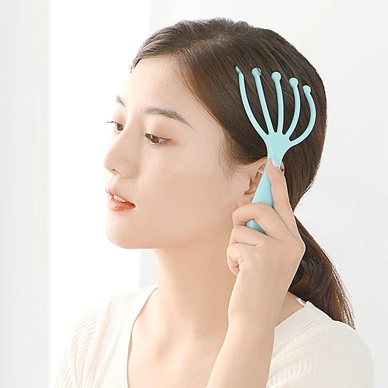 Health product head massager 5 claws stainless steel ball manual scalp massager for relax and helps sleep