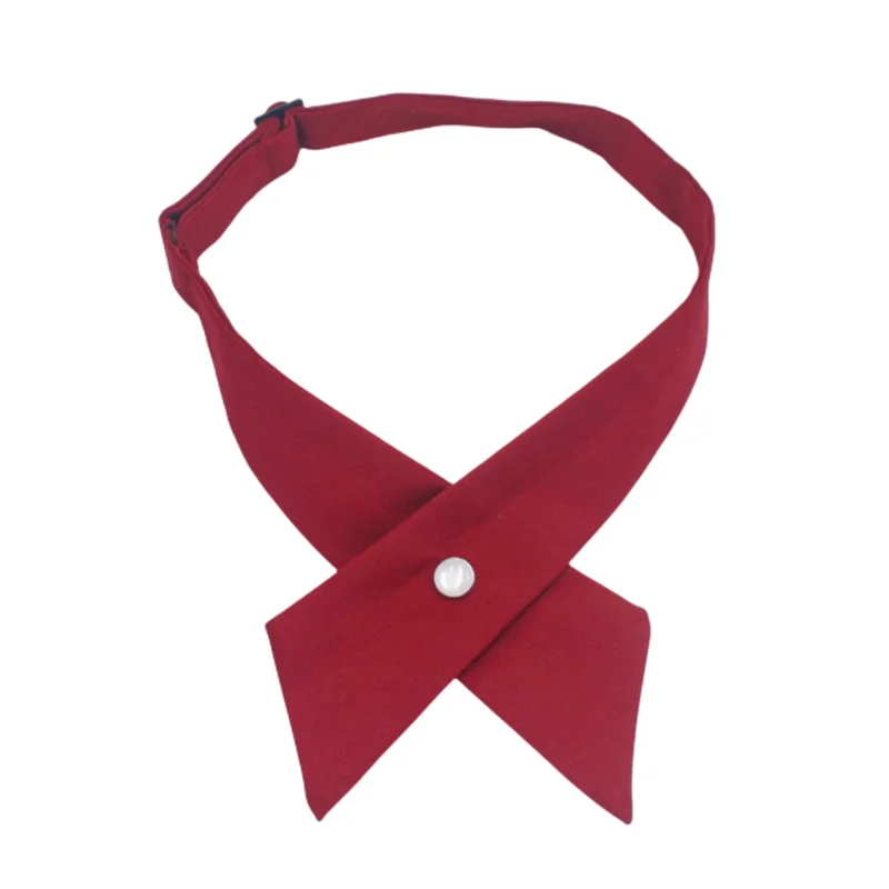Шикарный дизайн, качественный полиэстер, оптовая продажа, школьная форма, галстук-бабочка с перекрещивающимися ремешками, женские регулируемые галстуки-бабочки для девочек