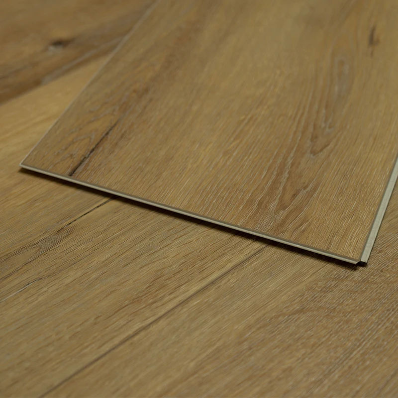 Spc Plastic Flooring 4/0.3mm plus 1mm Sound- proof Underlayment  SPC Click Vinyl Plank Flooring for Commercial