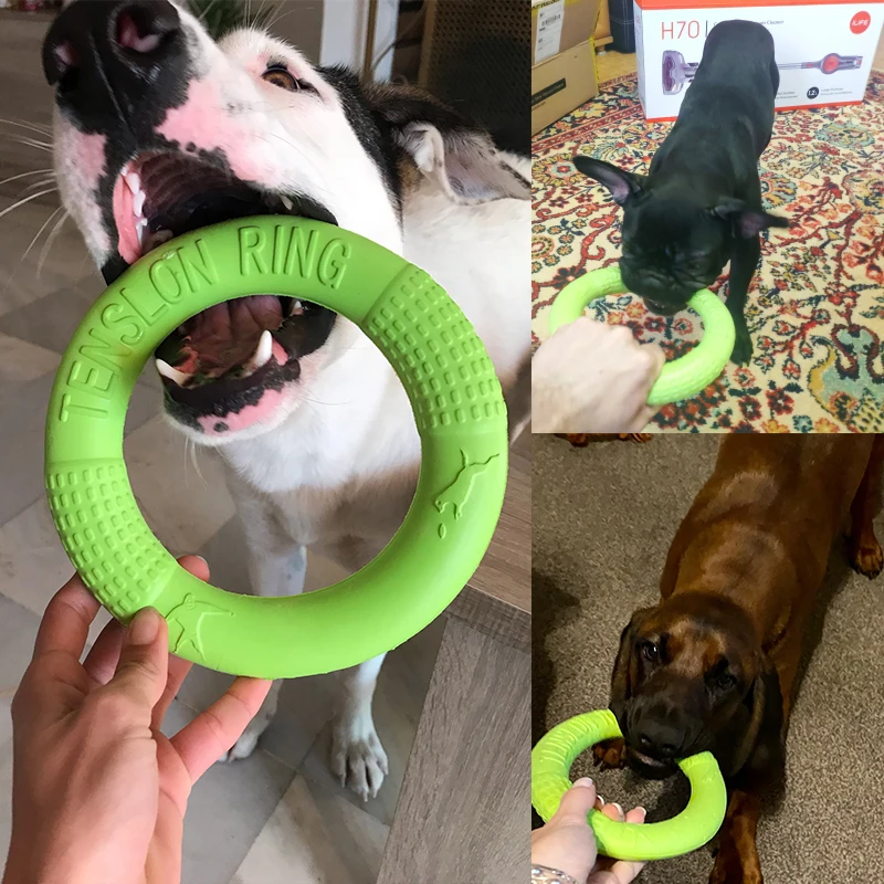 EVA Dogs Interactive Training Ring Resistant Bite Pet Floating Flying Discs Dog Toy
