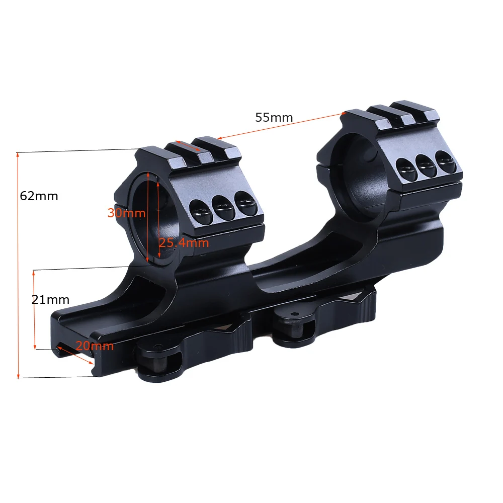 
Hunting gun bracket 25.4mm /30 millimeters Mount ring Quick Release Cantilever 20mm Weaver Double Rifle Ring Scope Mount 