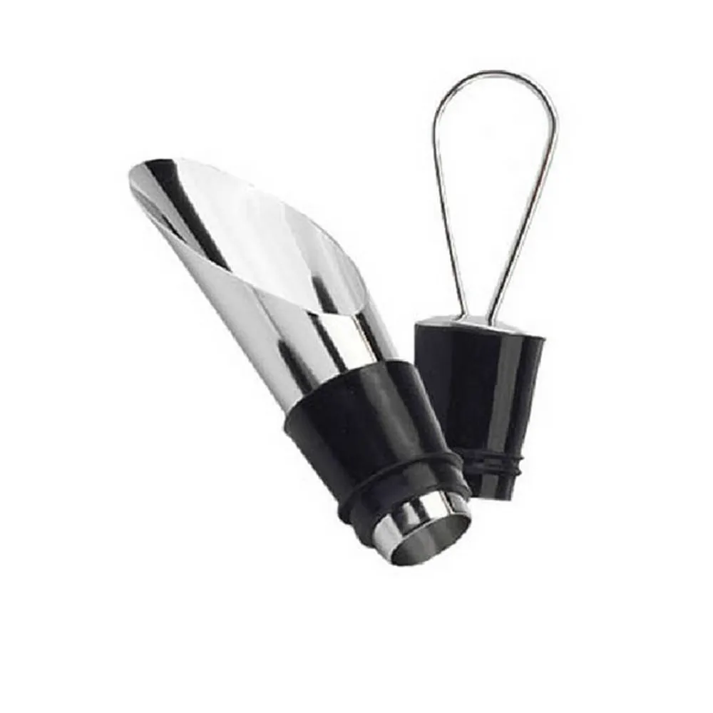 2 in 1 Stainless Steel Liquor Bottles Wine Aerating Spout and Pourer Stopper Wine Pourer Stoppers Wine Funnel Bottle Pourer