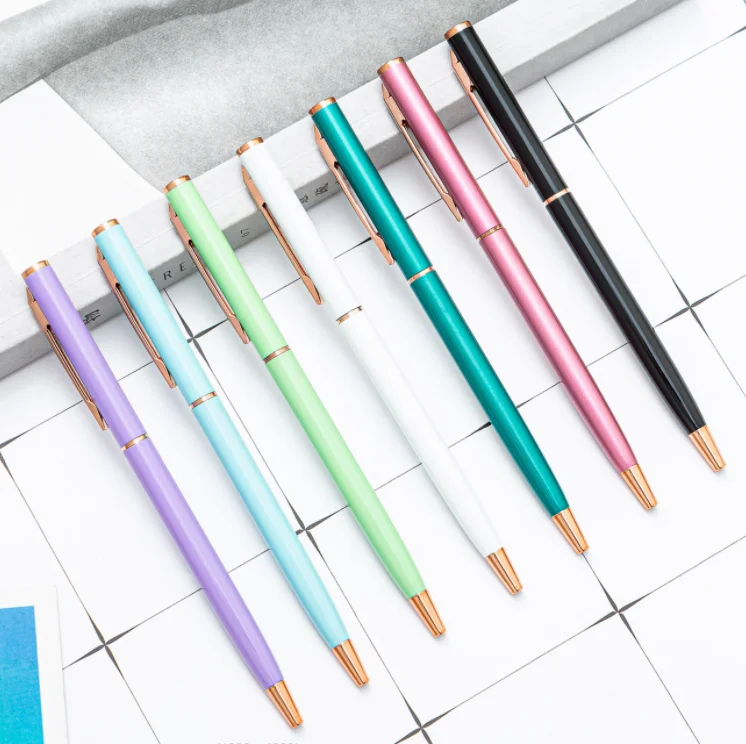 Рекламная шариковая ручка с индивидуальным логотипом цветная Яркая тонкая