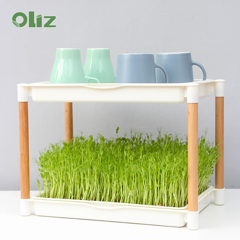 Double-layer Sprout Tray Lazy Flower Pot Garden Plant Pot Home Indoor Decoration