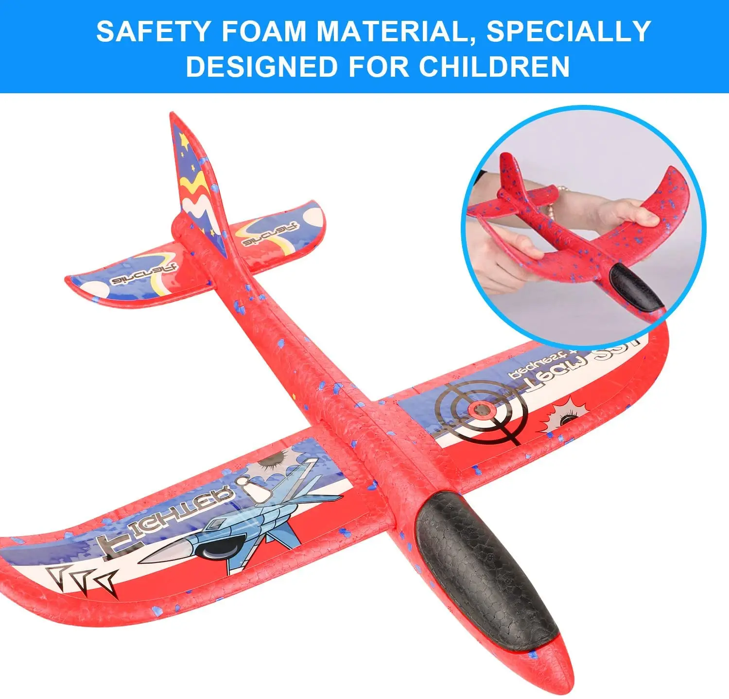 Airplane Launcher Toys Foam Catapult Glider Plane with Launcher Airplane Toy for Birthday Gifts Hand Throw Flying plane