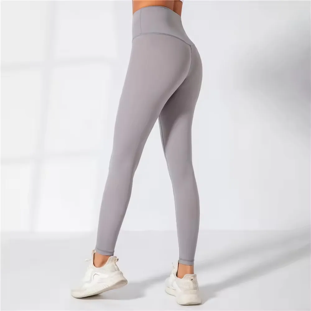 Luckpanther Naked Feeling Athletic Leggings Women High Waisted Tummy Control 7/8 Length Tight Yoga Pants Running Trousers