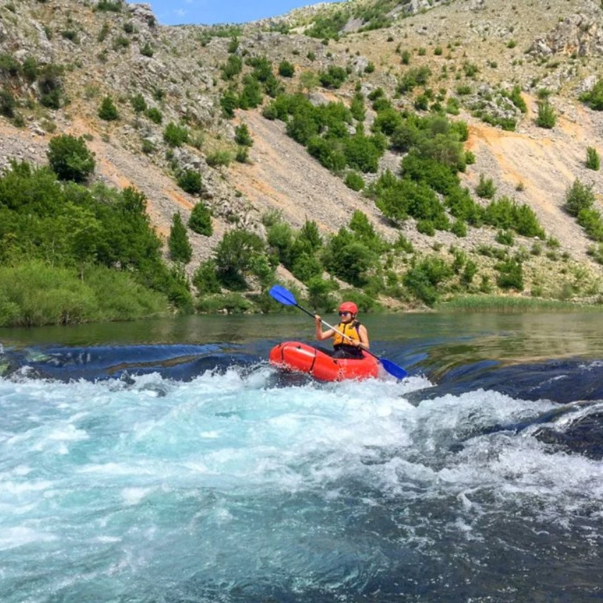 2022 super hot sale Light weight TPU Packraft Inflatable Raft Hovercraft River Lake packing Raft