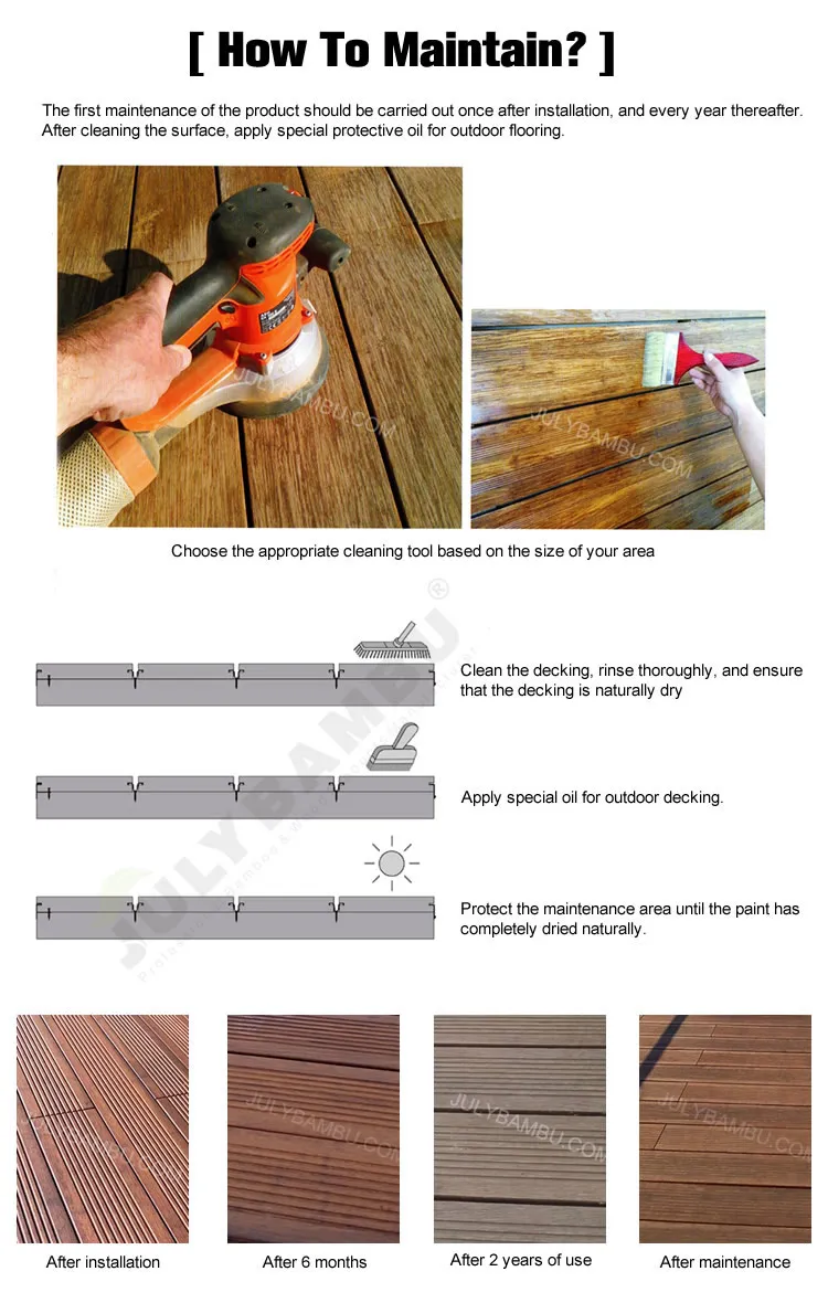 waterproof bamboo deck floor