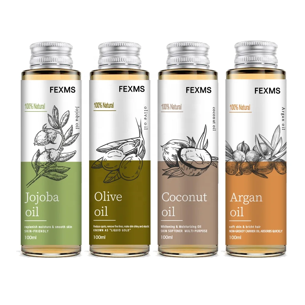 FEXMS Cold Pressed Skin Carrier Oil 100% Pure Natural Organic Golden Jojoba Oil For Face, Massage