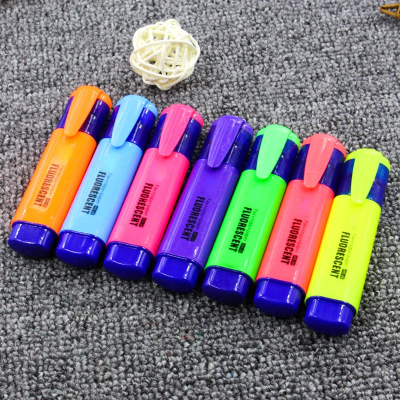 wholesale Custom logo highlighter pen for gift office High quality fluorescent ink color Highlighter for office