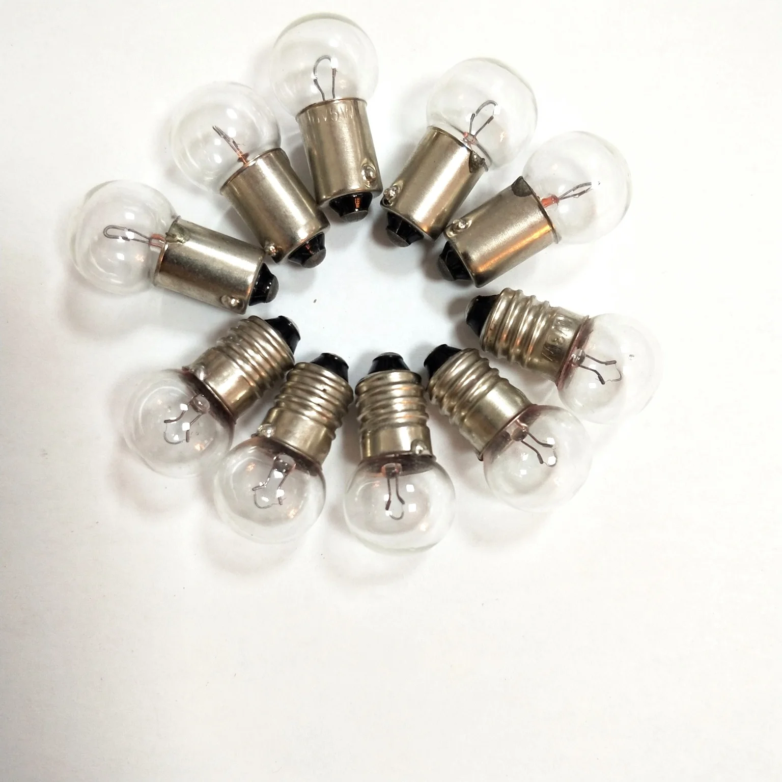 G15 E10 BA9S tungsten filament indicator bulb for auto/motocycle miniature incandescent lighting lamp