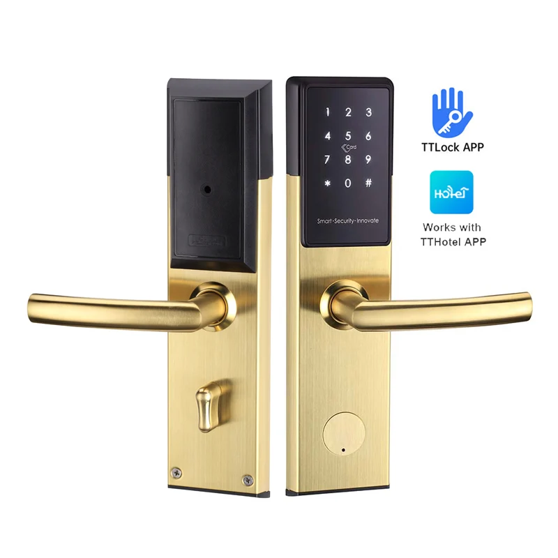 Интеллектуальное приложение TTlock, RFID-карта, онлайн-замок для отеля, электронная цифровая интеллектуальная система блокировки для отеля с программным обеспечением TT Hotel API