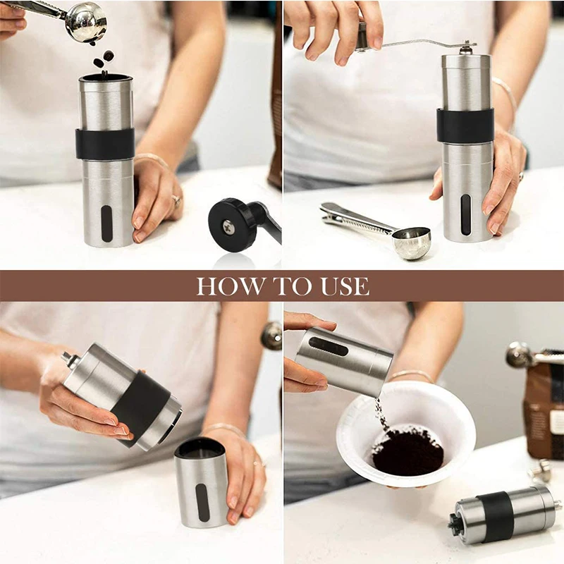 Manual Stainless Steel Portable Handheld Mill Coffee Accessory for Espresso Turkish Brew