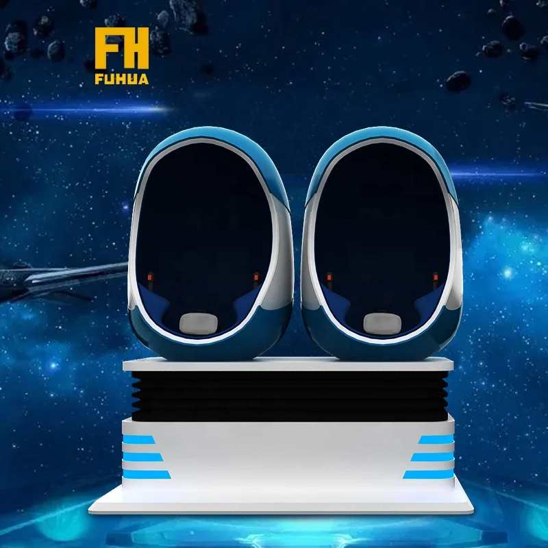 Crazy Egg 9d Virtual Reality Cinema 3 Dof Platform With Special Effects 2Seats Motion VR Egg Chair