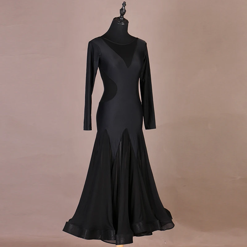 Custom cool black adult women american modern ballroom dance dress practice
