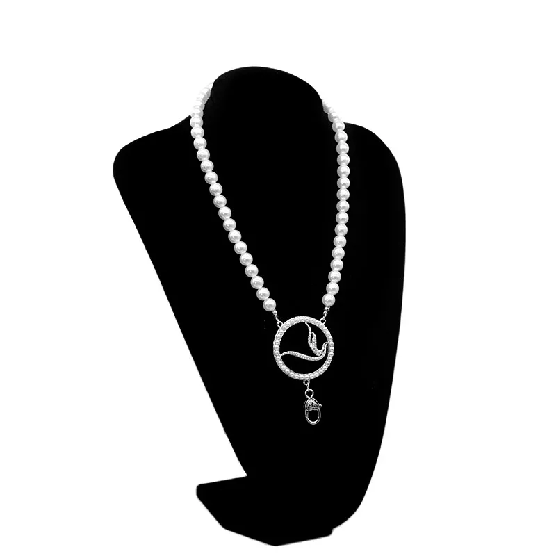 Group Federation Sisterhood Club Greek Zeta Phi Beta Choker Pearl Chain Sorority ZPB Dove Anniversary Necklace