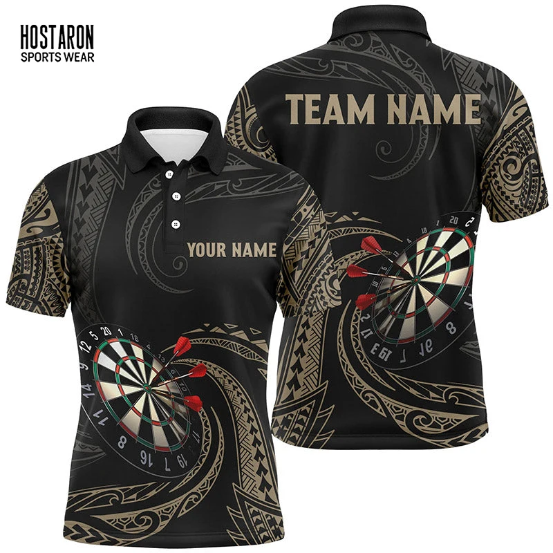 HOSTARON Custom Cheap Quick Dry Sublimation Men Jerseys Professional Darts Wear Polyester Dart Shirts Jersey With Pocket
