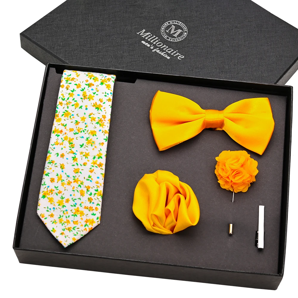 YiLi China Handmade Woven Jacquard Polyester Cufflinks Tie Gift Set