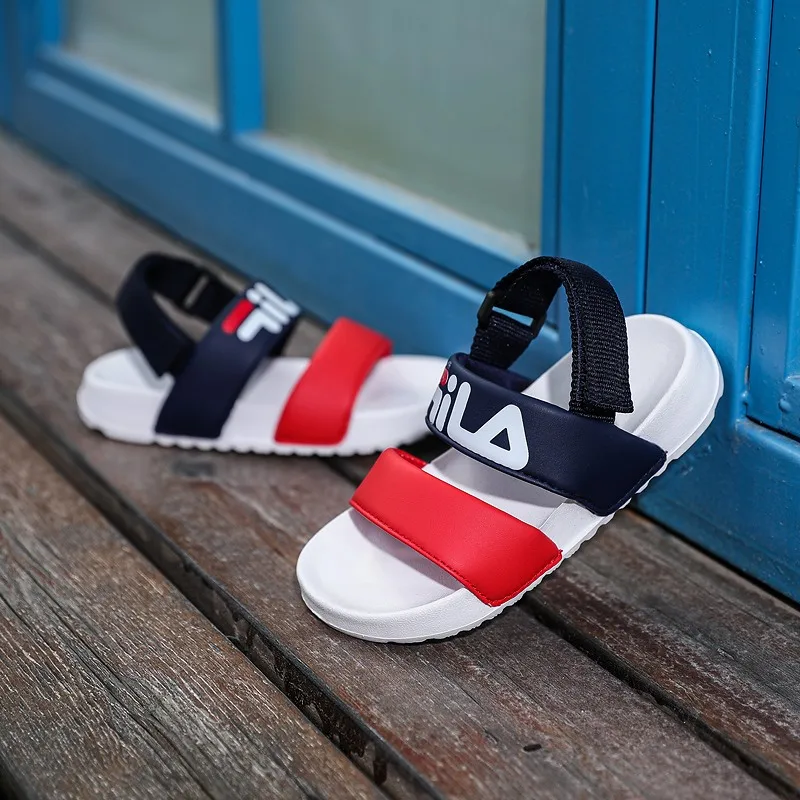 Summer baby sandals open toe breathable soft bottom non-slip beach shoes lightweight velcro