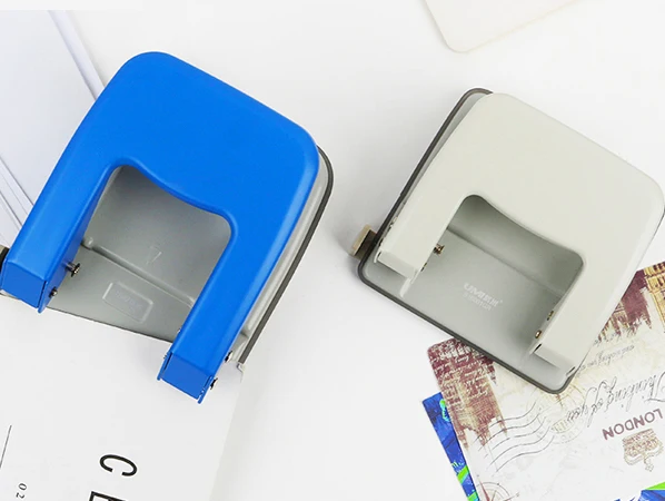 
Customized Logo Office manual 30 sheets 80 mm metal office paper hand 2 hole punch for Binding Notebook 