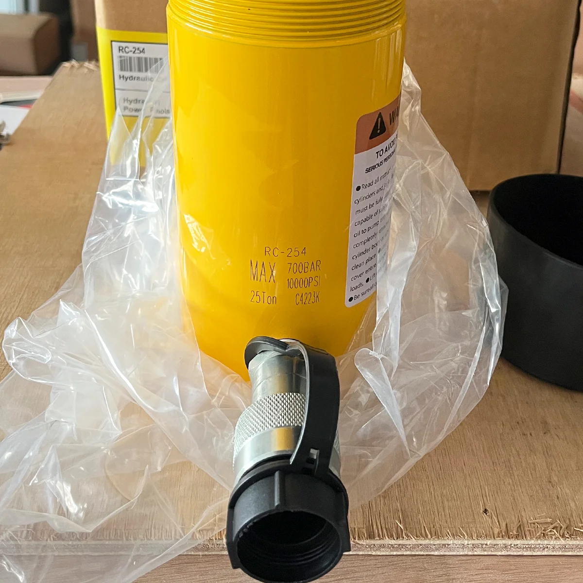 RC-254, 25 Tons 102mm Stroke Single-acting Long Stroke Hydraulic Cylinder Lift Jack With CE Certification
