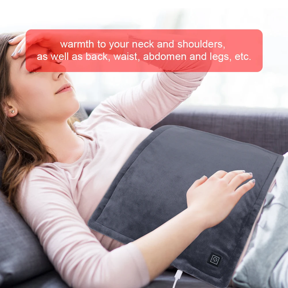 USB electric moist heating pad hot compress pain relief product with strap