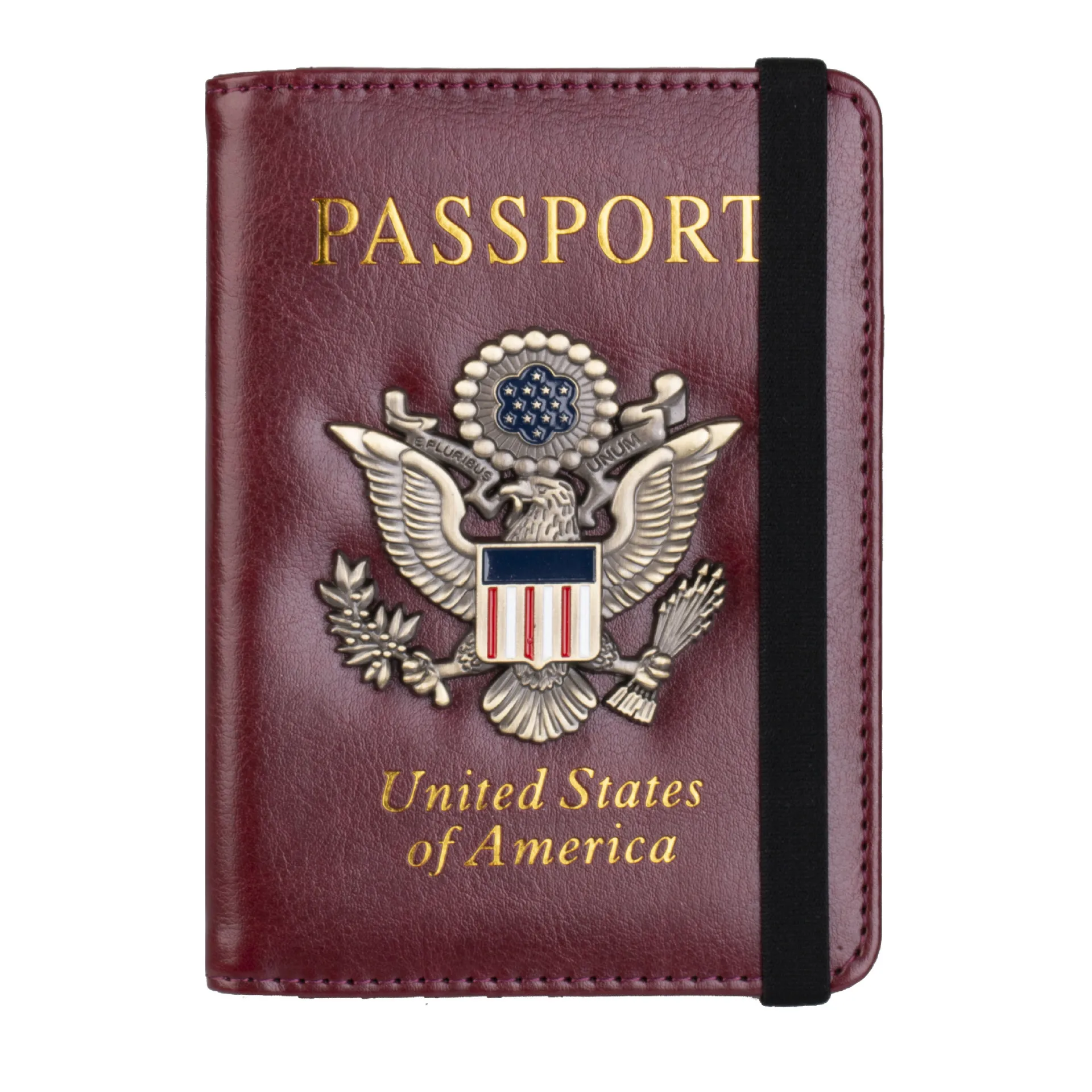 2023 ECO New Passport Holder Combo Passport Holder Cover Wallet Case Leather Travel Wallet Rfid Blocking for Men Women