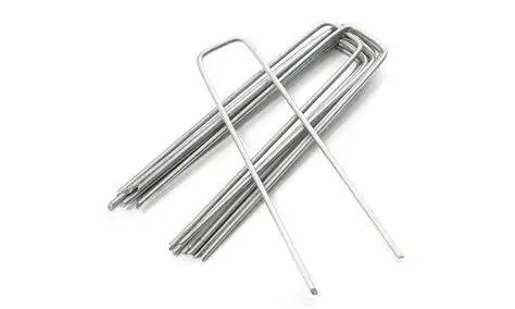 Peg Land scape Fence Lawn Weed Mat Turf Nails Garden Staples Anti rust Tent Pegs U Shaped