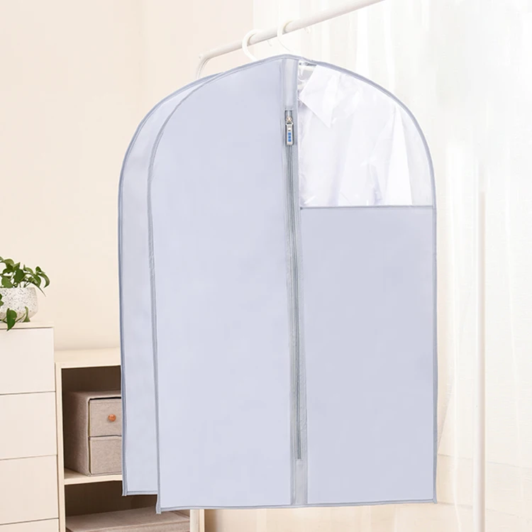 Wholesale cheap dress garment bags clothes dust-proof cover with Zipper garment packaging bags clothes bag