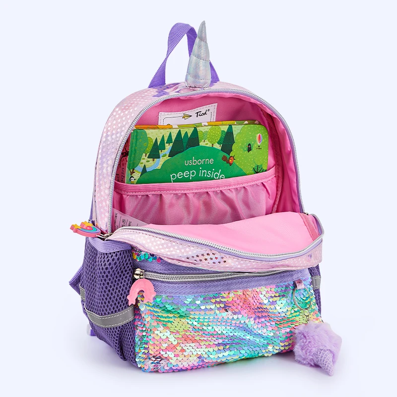 Rainbow Sequins Unicorn Cute Morral Escolar Girl Teen Student Backpack Kids Bag School Bag For 3-6 Years Children